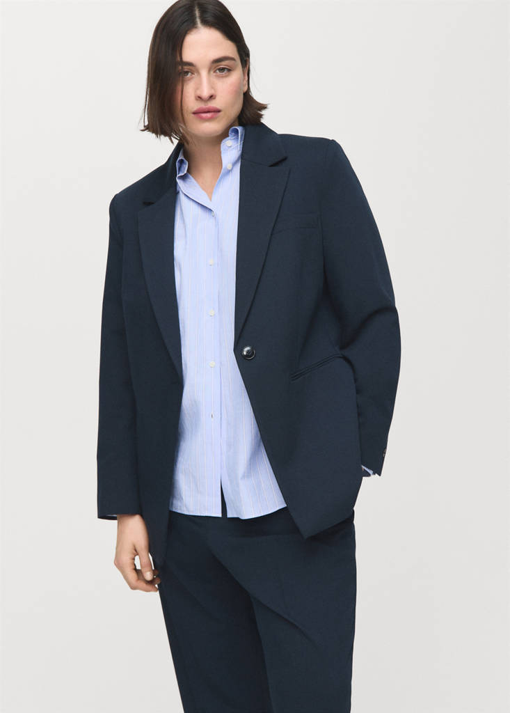 Straight suit trousers — Dark Navy