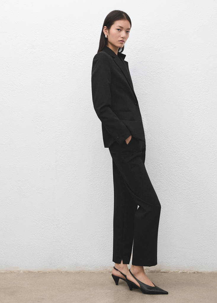 Straight suit trousers — Black