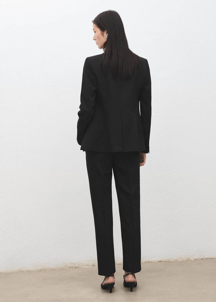 Straight suit trousers — Black