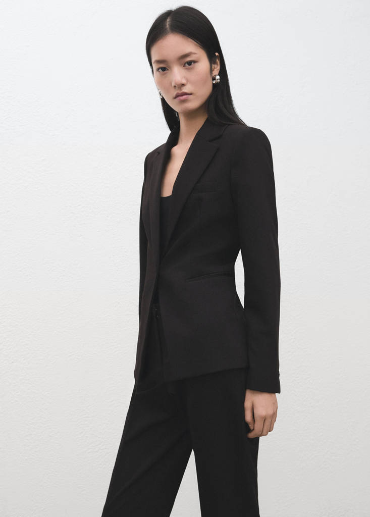 Straight suit trousers — Black