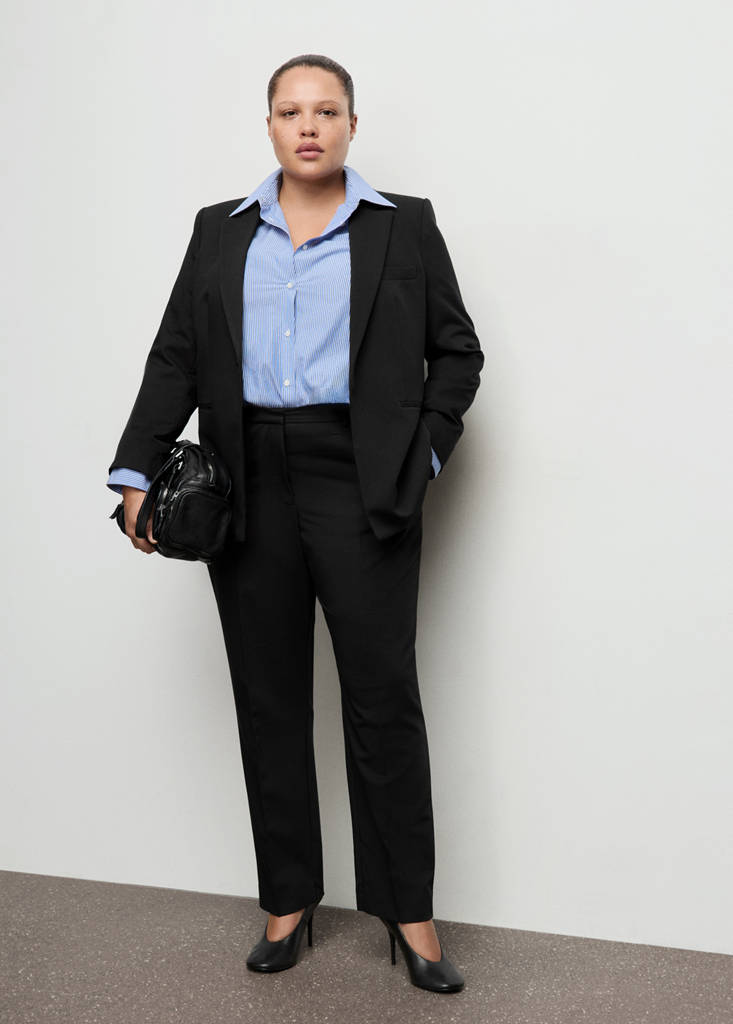 Straight suit trousers — Black