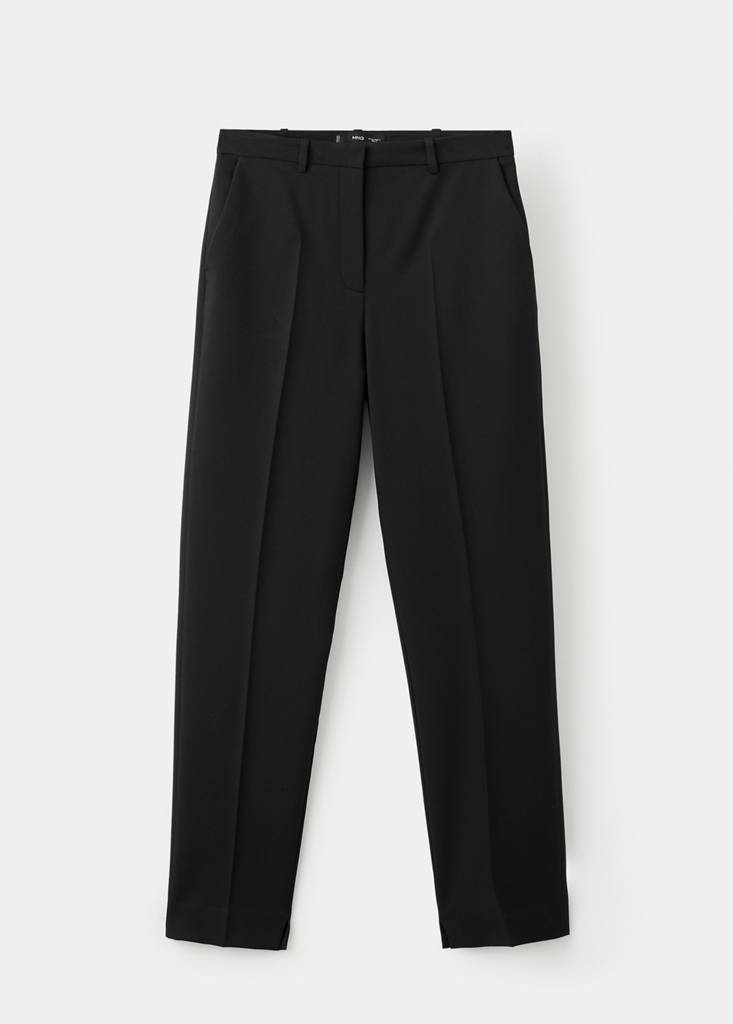 Straight suit trousers — Black