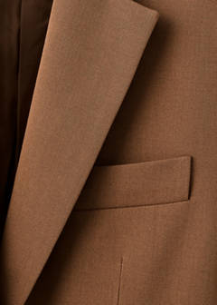 Straight suit jacket with lapel pockets — Caramel 10