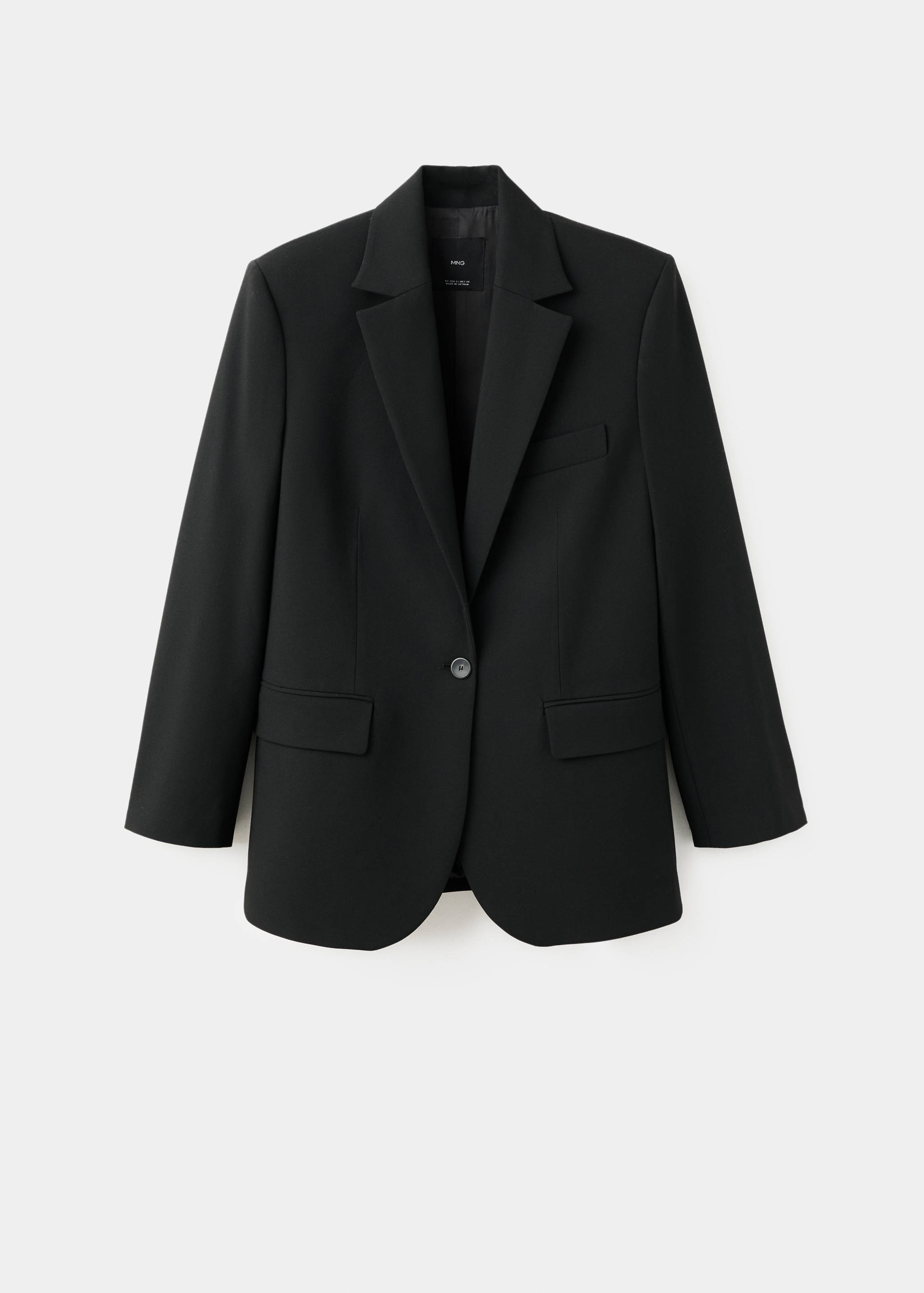 Straight suit jacket with lapel pockets - Article without model