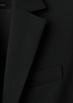 Straight suit jacket with lapel pockets — Black 5