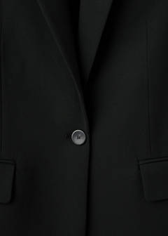 Straight suit jacket with lapel pockets — Black 6