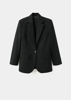 Straight suit jacket with lapel pockets — Black 12