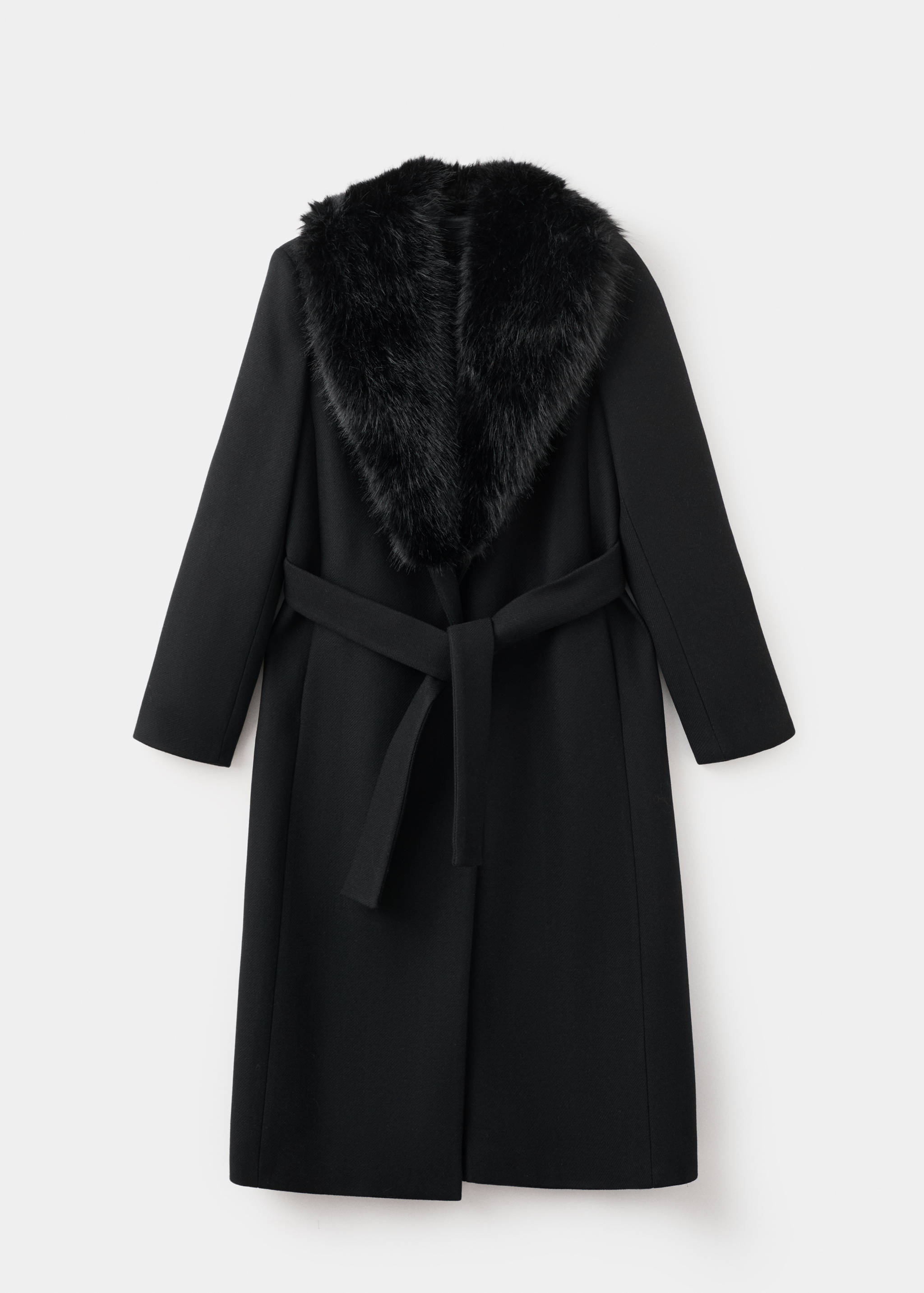 Manteco wool coat with fur collar - Article without model
