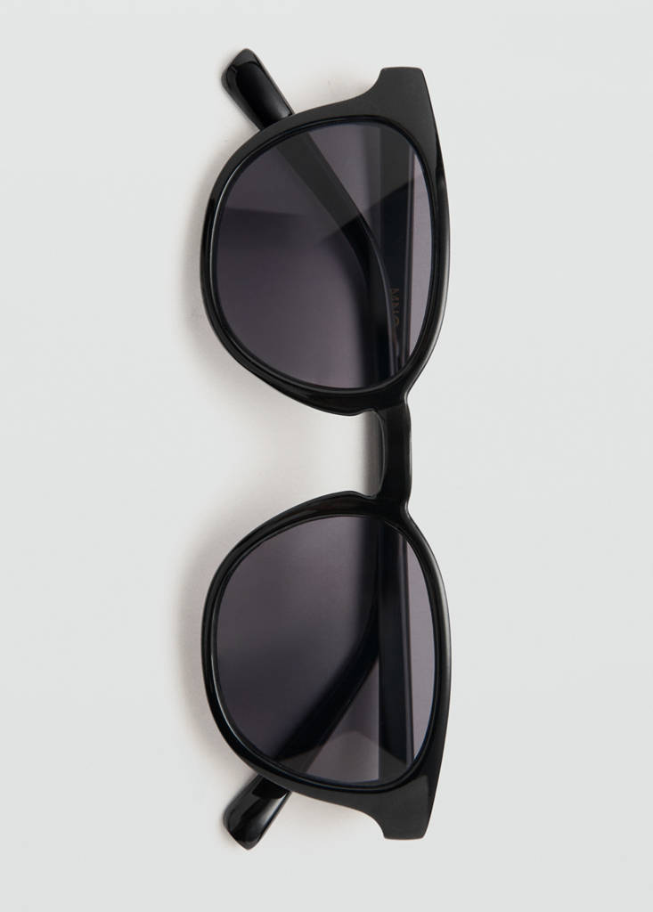 Round-framed sunglasses — Black