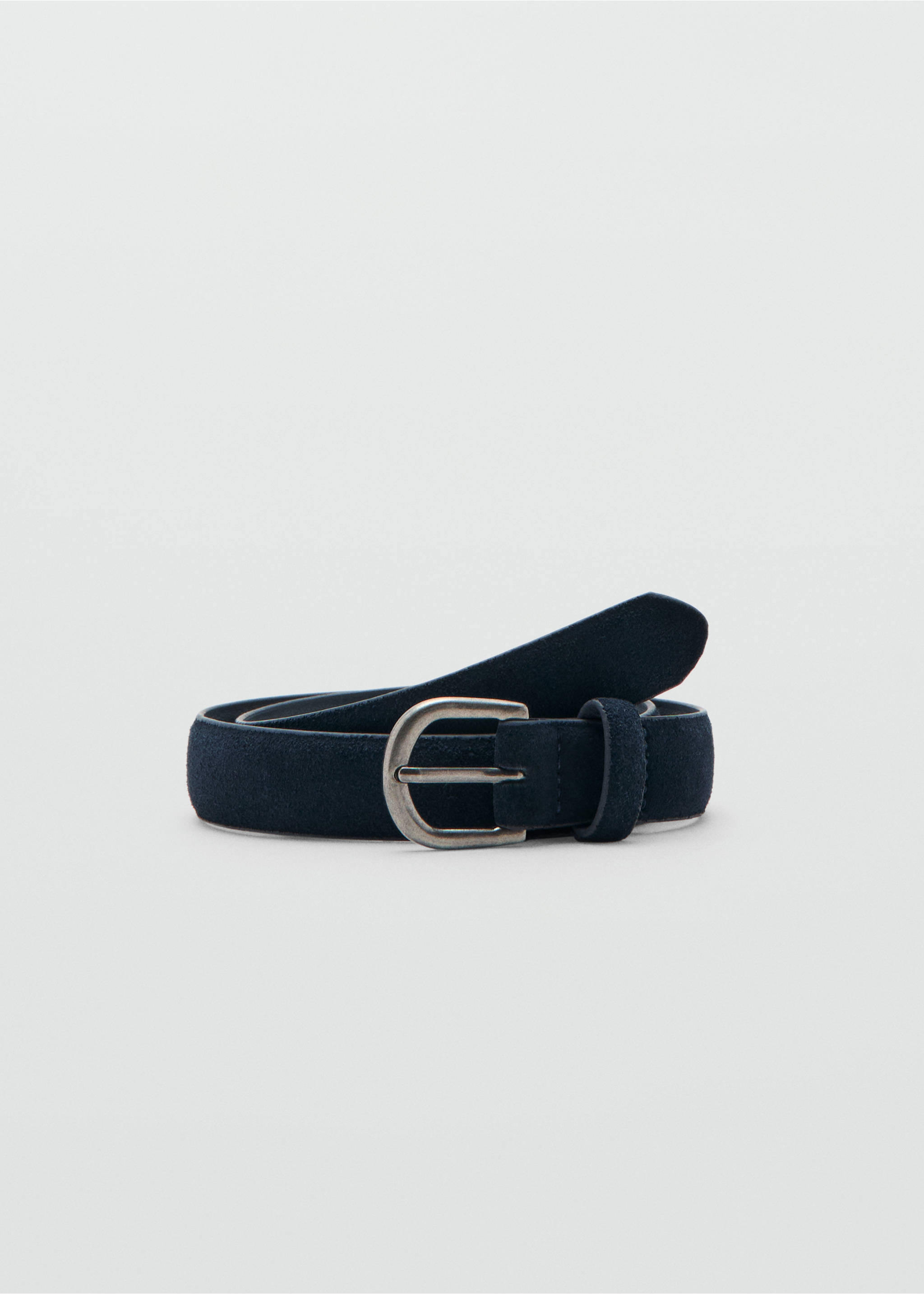 Ceinture en cuir - Article sans modèle, Bleu marine. Ref: 27021312-00.