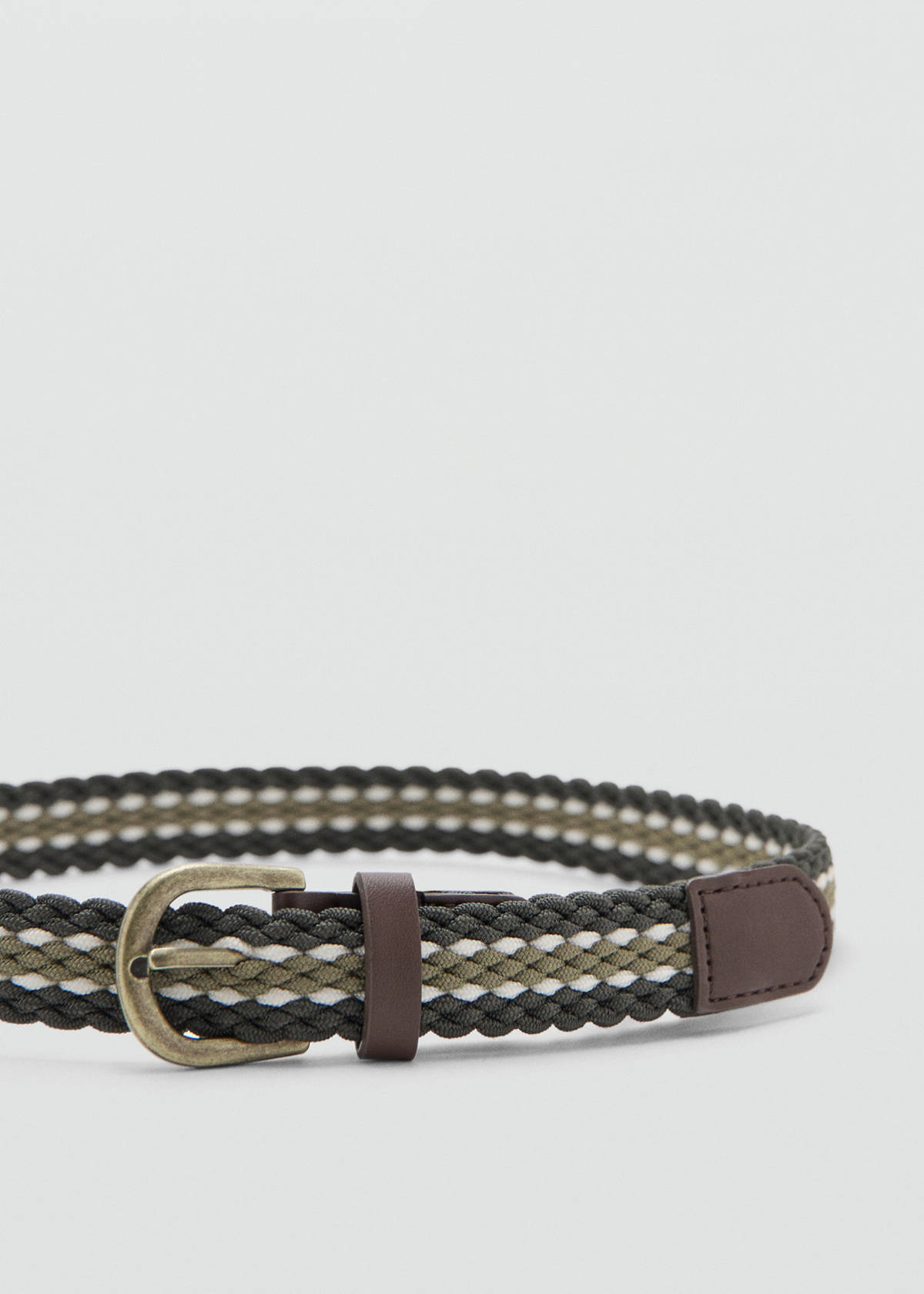Braided belt — Khaki