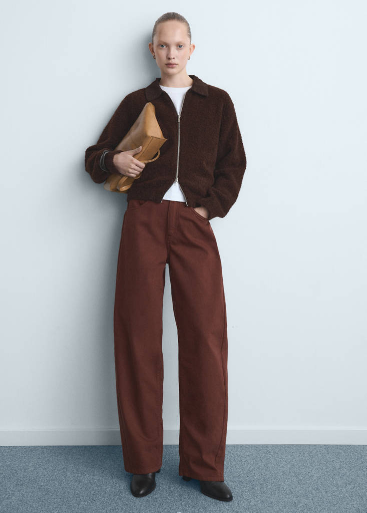 Mid-rise balloon jeans — Burnt Orange