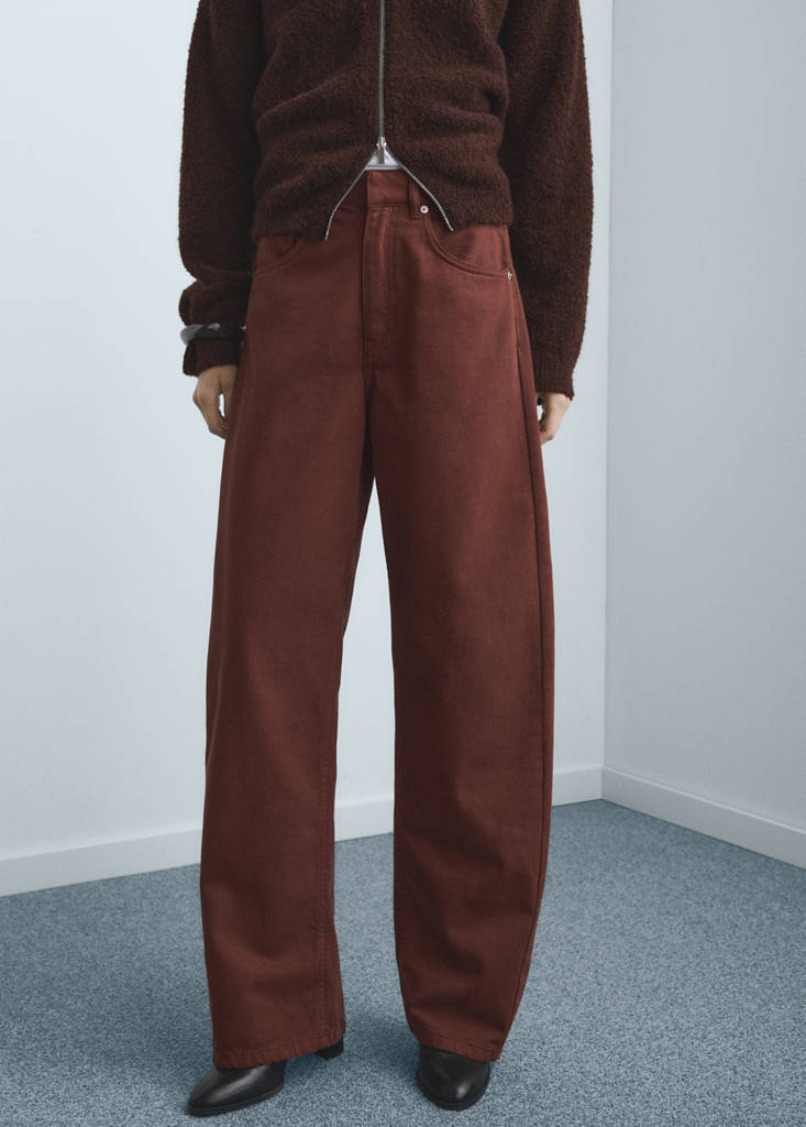 Mid-rise balloon jeans — Burnt Orange