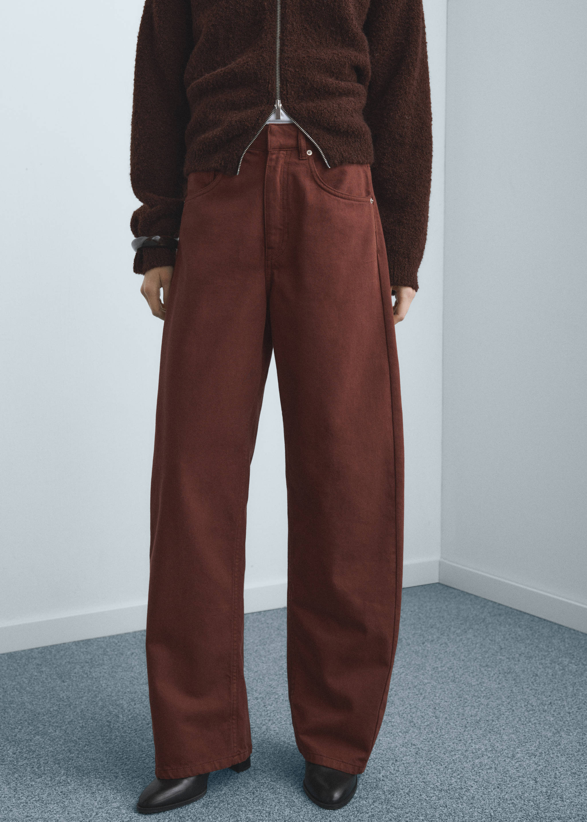 中腰气球牛仔裤 - null