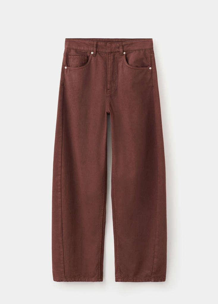 Mid-rise balloon jeans — Burnt Orange
