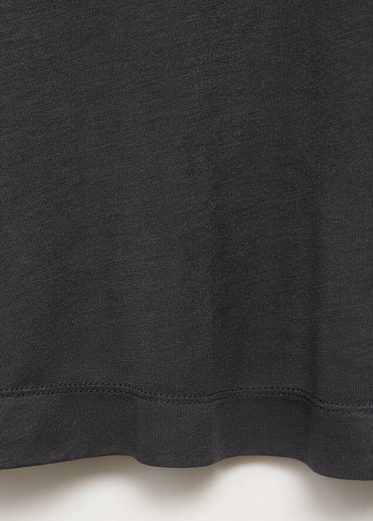 Short-sleeved micro-modal pyjama top — Charcoal