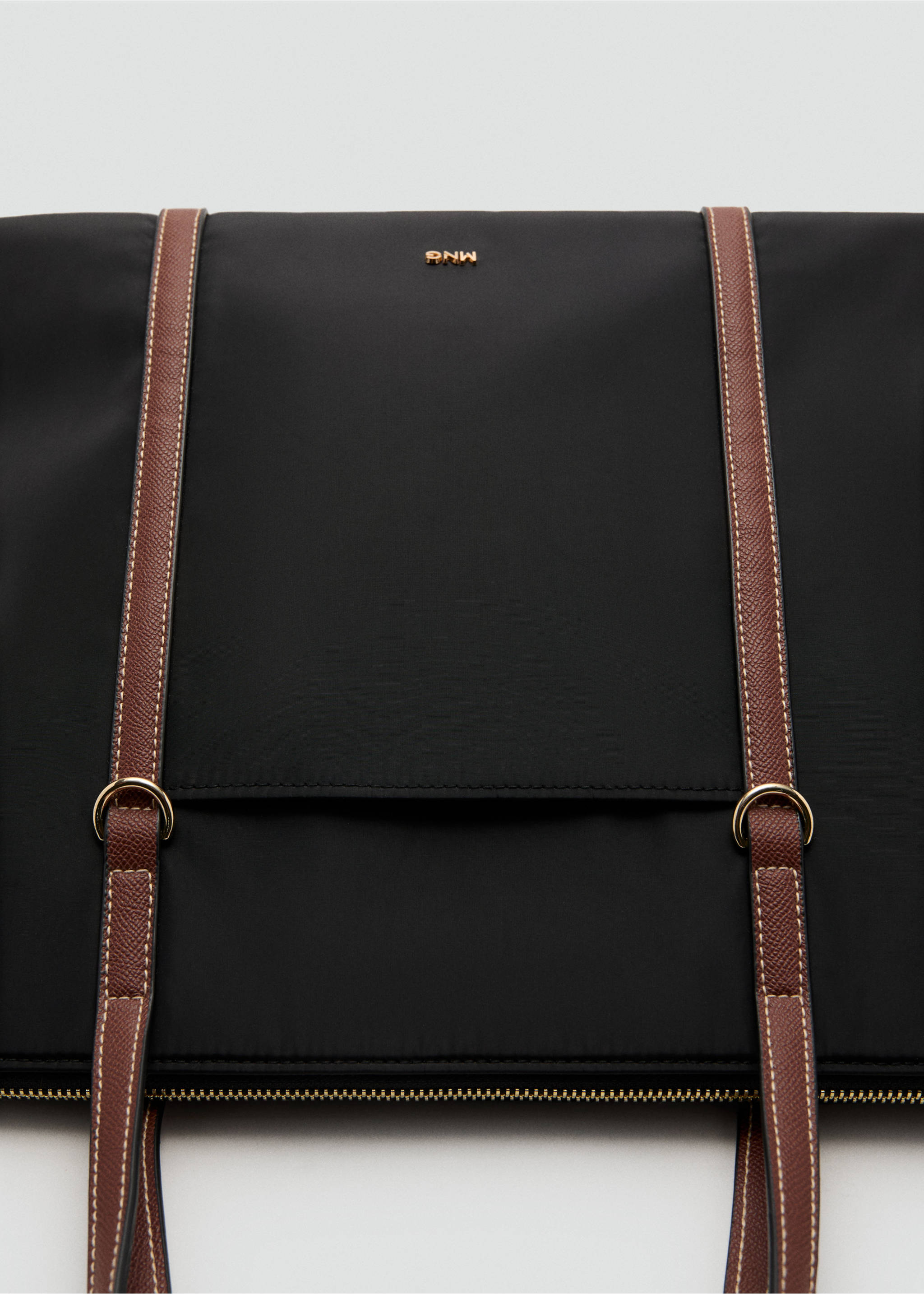 Tas shopper pegangan ganda - Rincian barang 1, Hitam. Ref: 27021321-00.