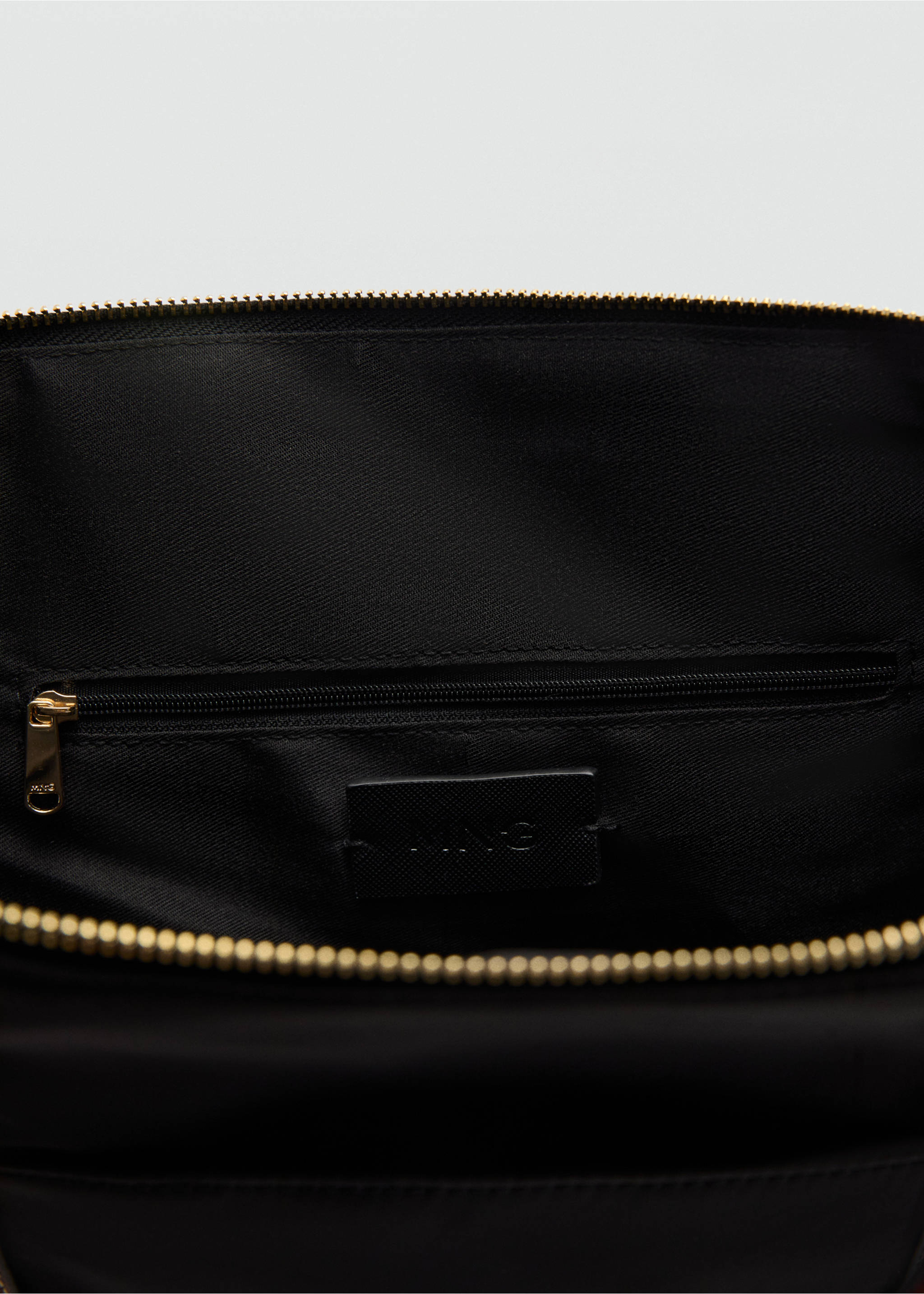 Tas shopper pegangan ganda - Rincian barang 2, Hitam. Ref: 27021321-00.