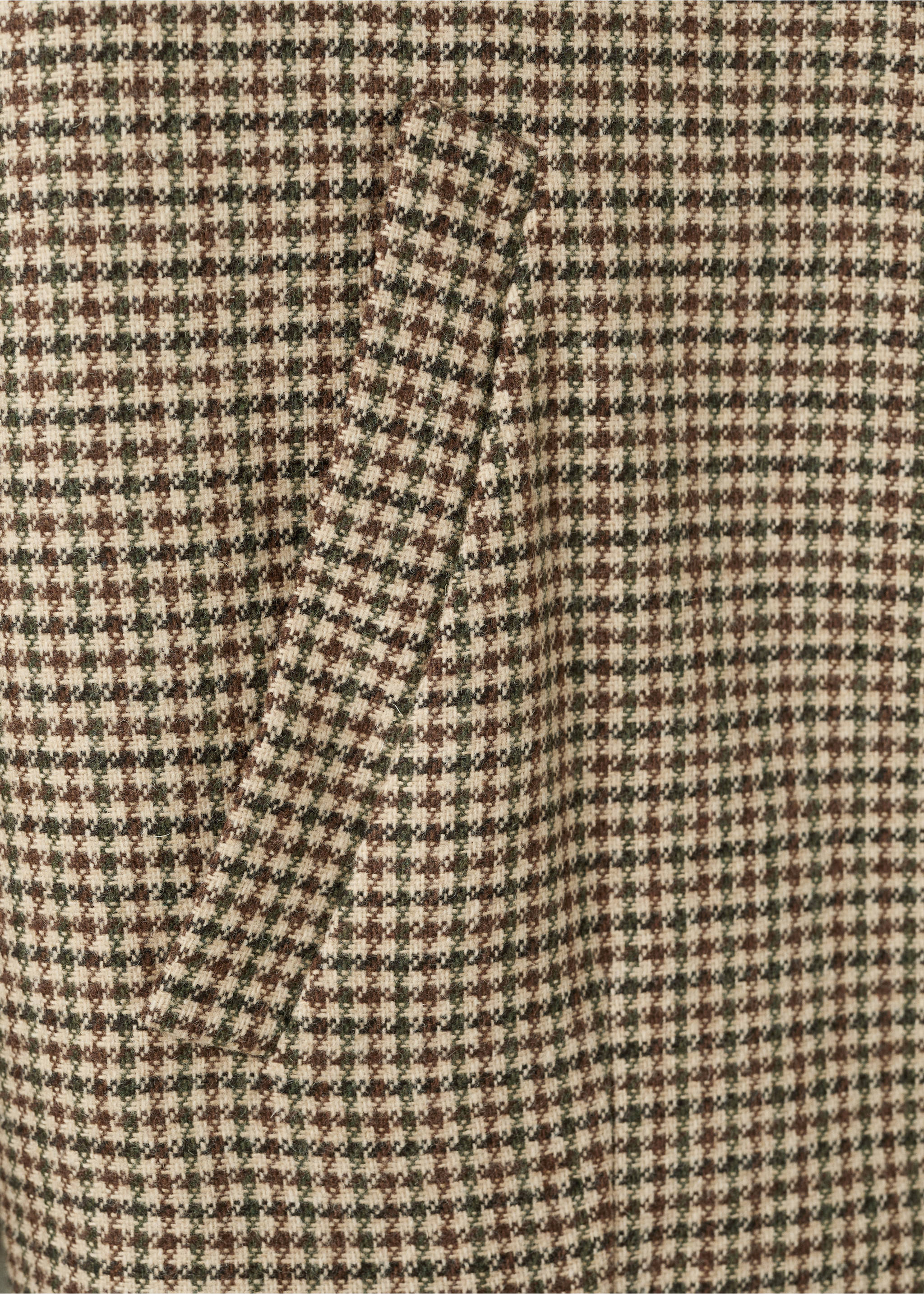 千鸟格翻领外套 - null, 中褐色. Ref: 27021324-00.