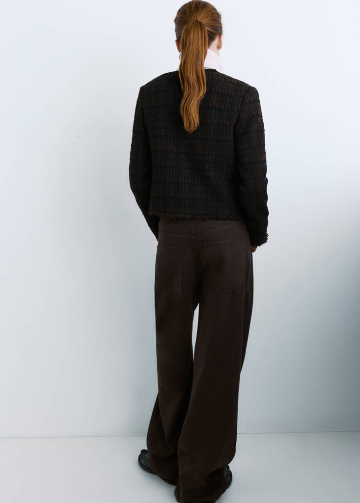 Pocket tweed jacket — Chocolate
