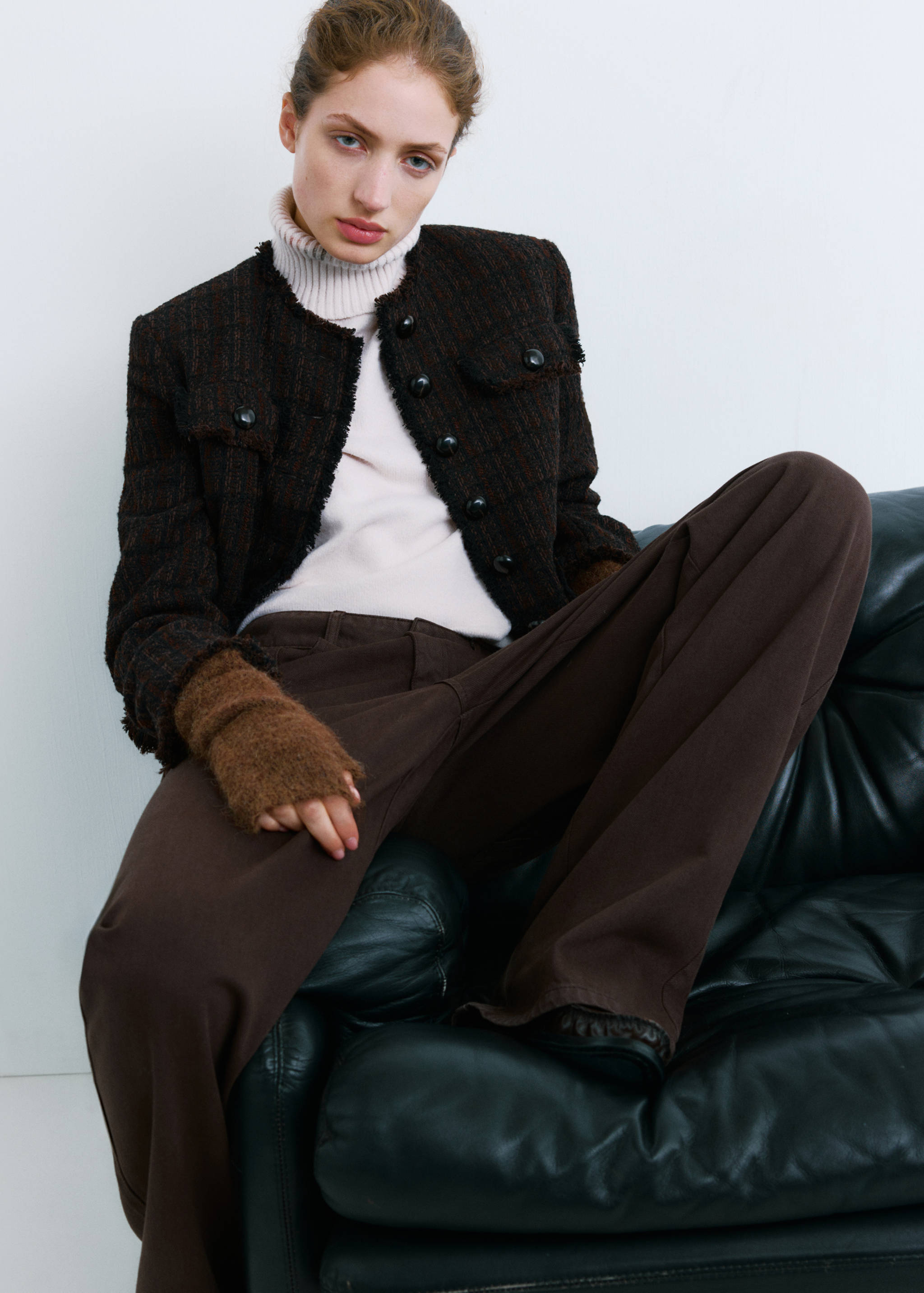 Chaqueta tweed bolsillos - Detalle del artículo 2