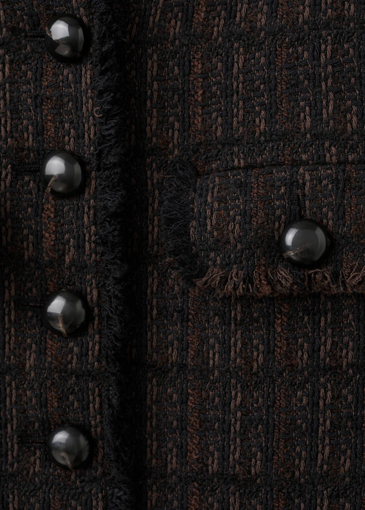 Pocket tweed jacket — Chocolate