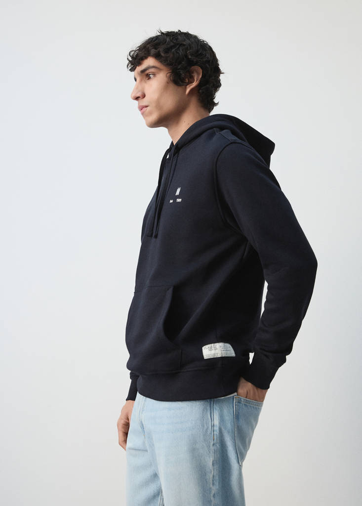 Graphic hooded sweatshirt — Navy