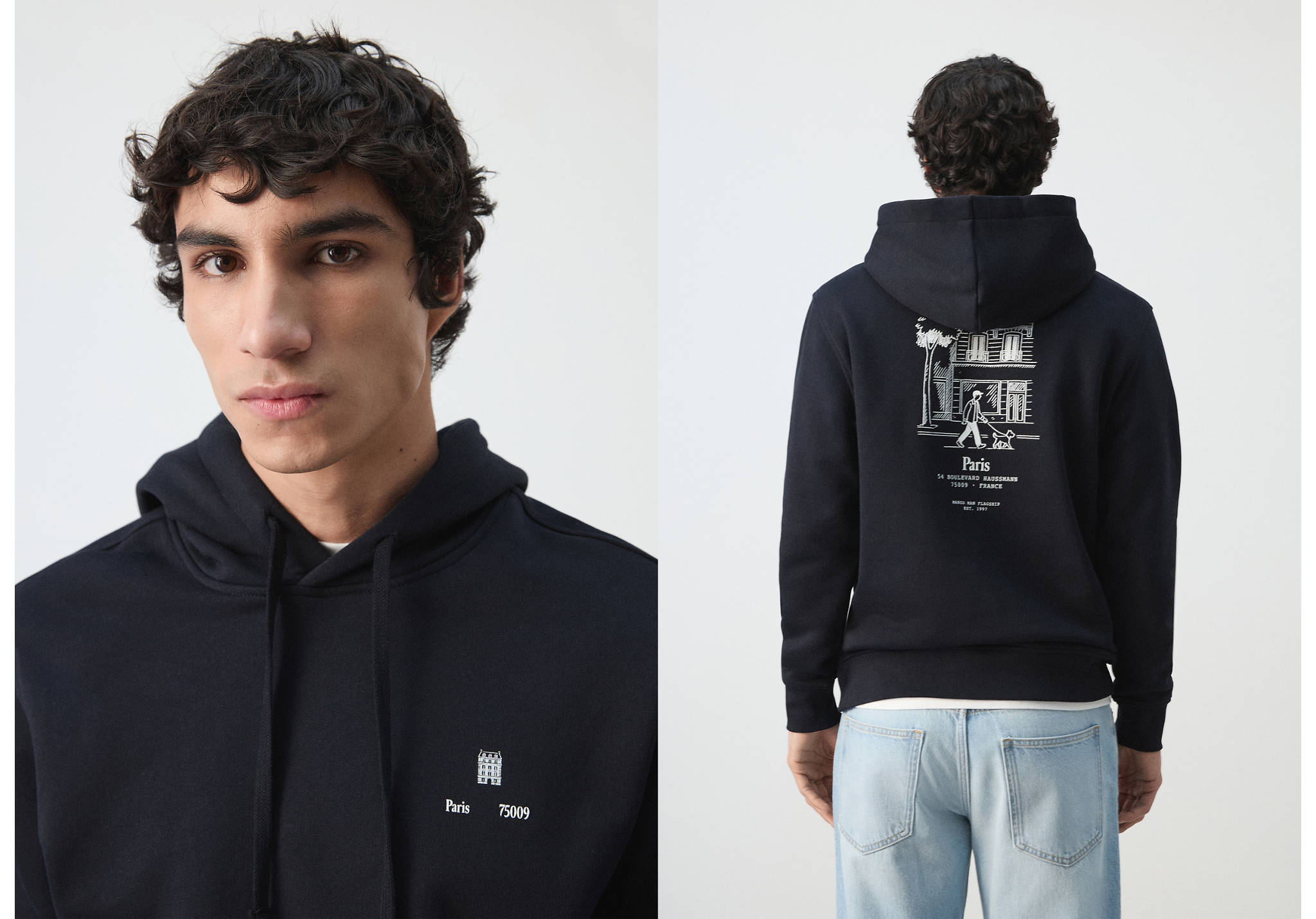 Graphic hooded sweatshirt - Panoramic plane