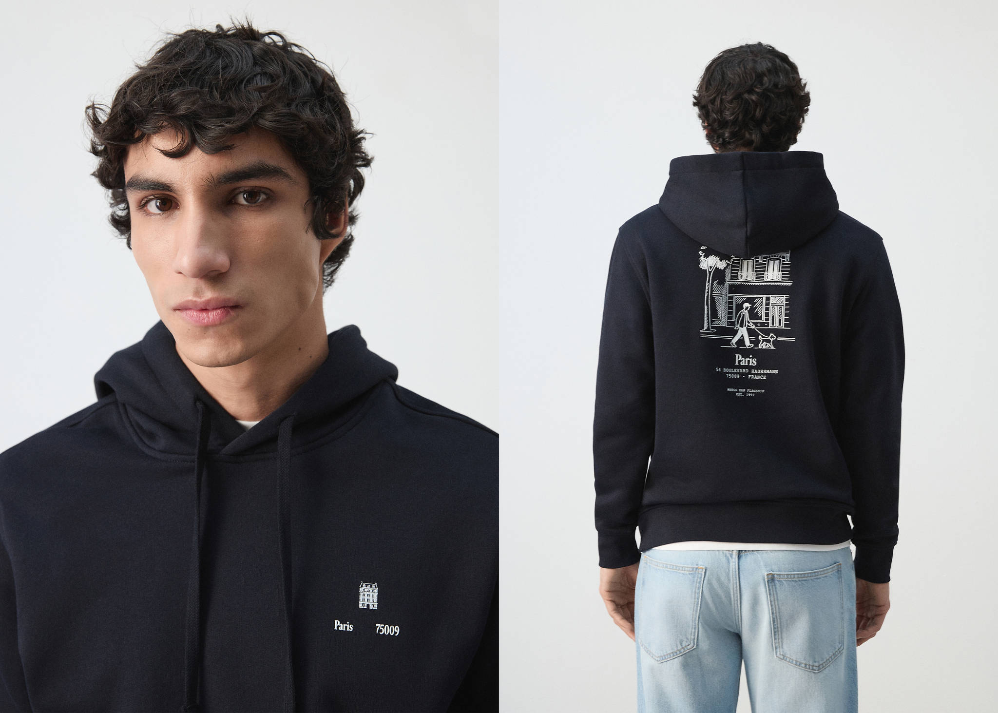 Graphic hooded sweatshirt - Panoramic plane