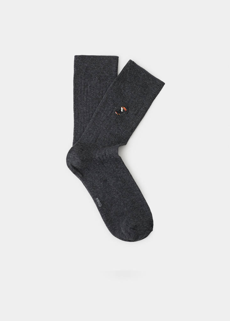 Calcetines algodón bordados