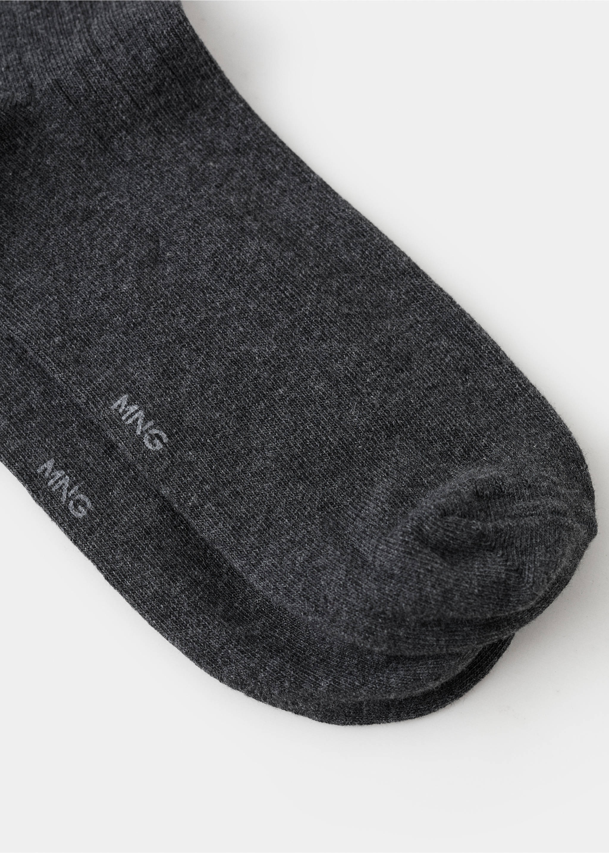 Embroidered cotton socks - Details of the article 8, Grey. Ref: 27021329-00.