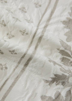 100% cotton jacquard tablecloth for 2 to 4 people — White 2