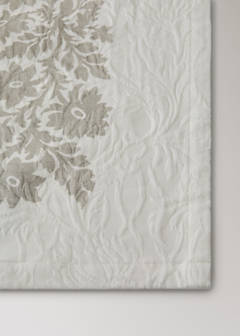 100% cotton jacquard tablecloth for 2 to 4 people — White 3