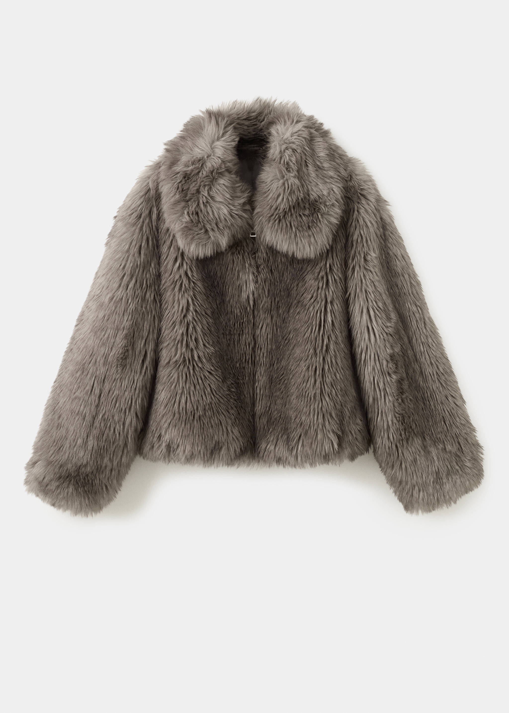 Chaqueta efecto pelo solapas - Artículo sin modelo