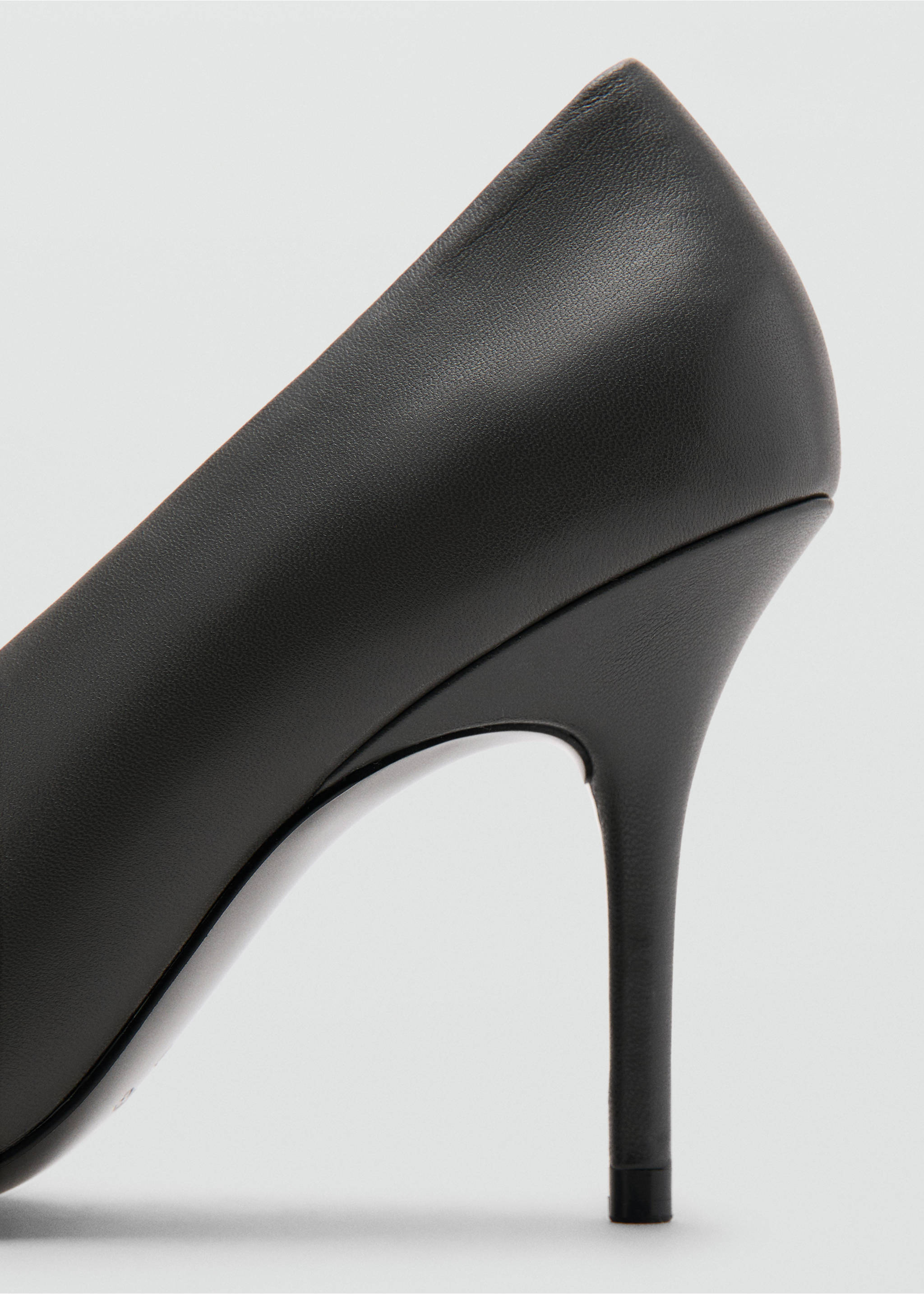 Round-toe leather high-heeled shoes - Details of the article 1, Grey. Ref: 27021347-00.