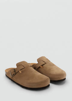 Leather clogs with buckle — Sand 2