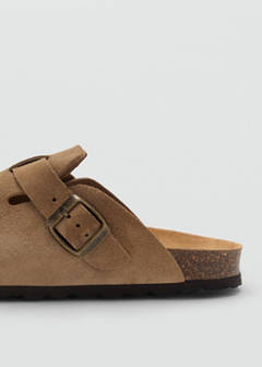Leather clogs with buckle — Sand 3