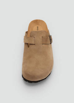 Leather clogs with buckle — Sand 4