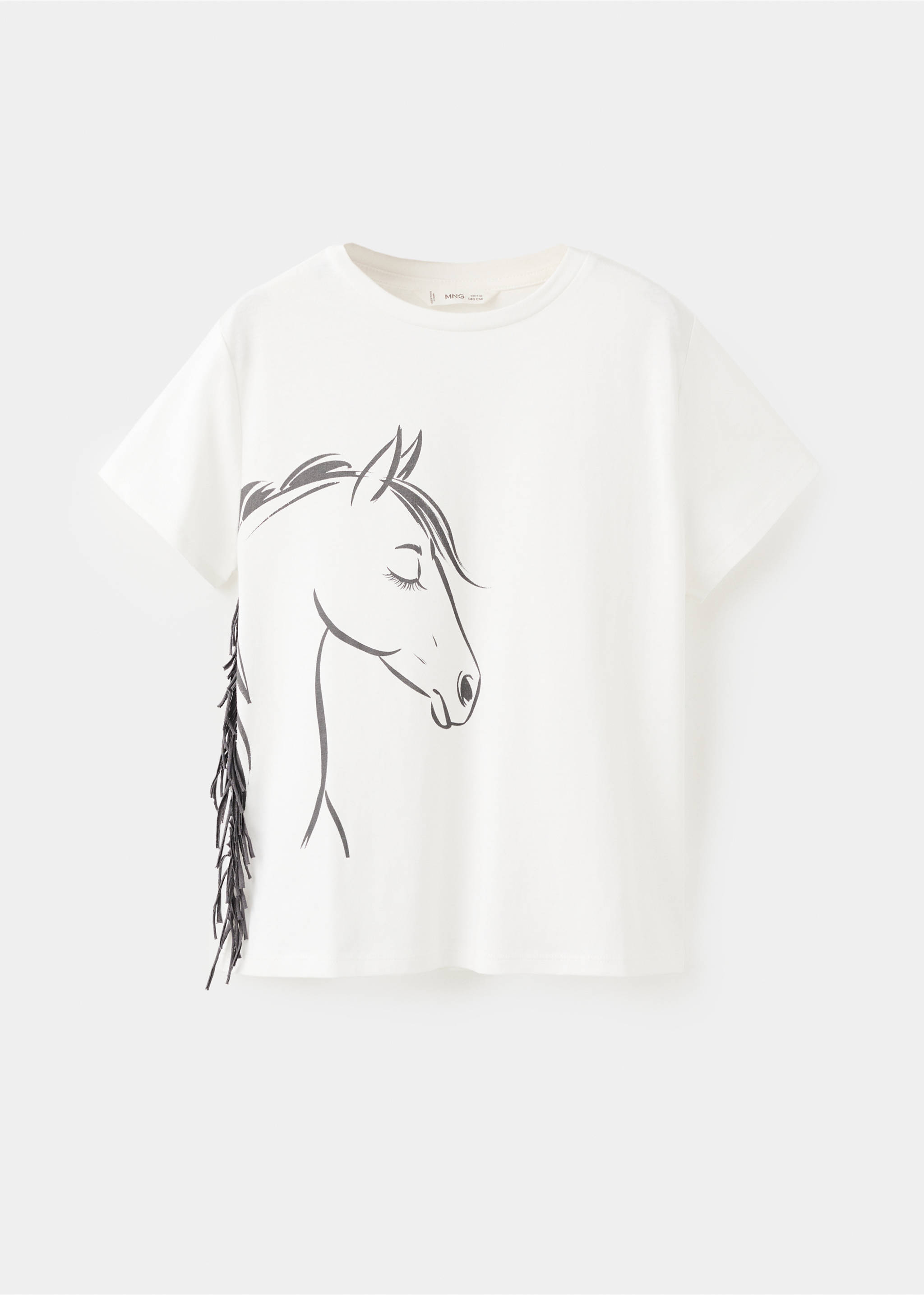 Frayed horse t-shirt - Article without model, Off White. Ref: 27021509-00.