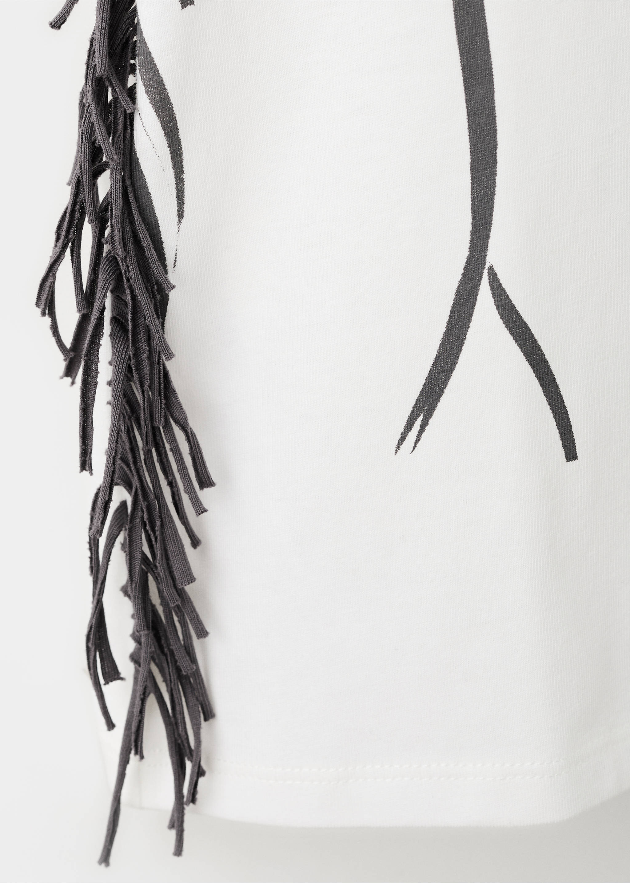 Frayed horse t-shirt - Details of the article 8, Off White. Ref: 27021509-00.