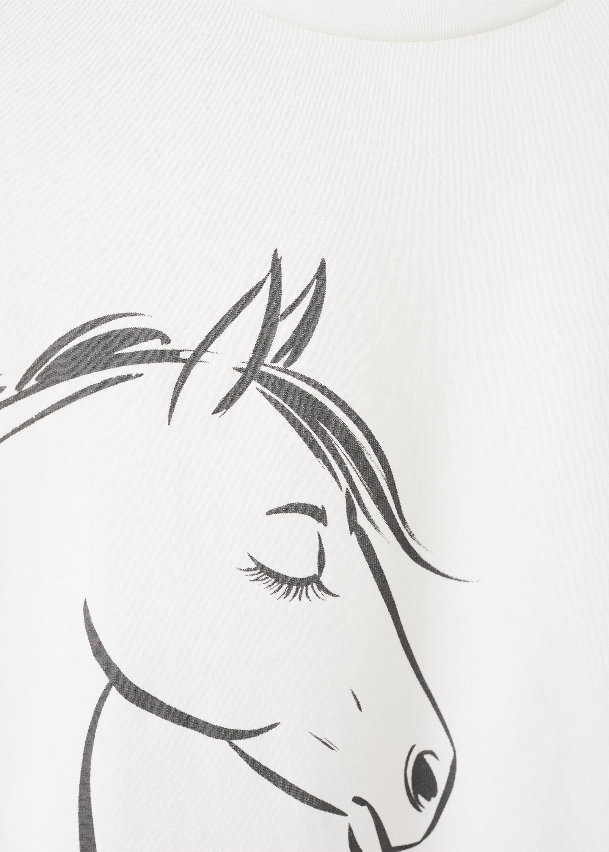 Frayed horse t-shirt - Details of the article 0, Off White. Ref: 27021509-00.