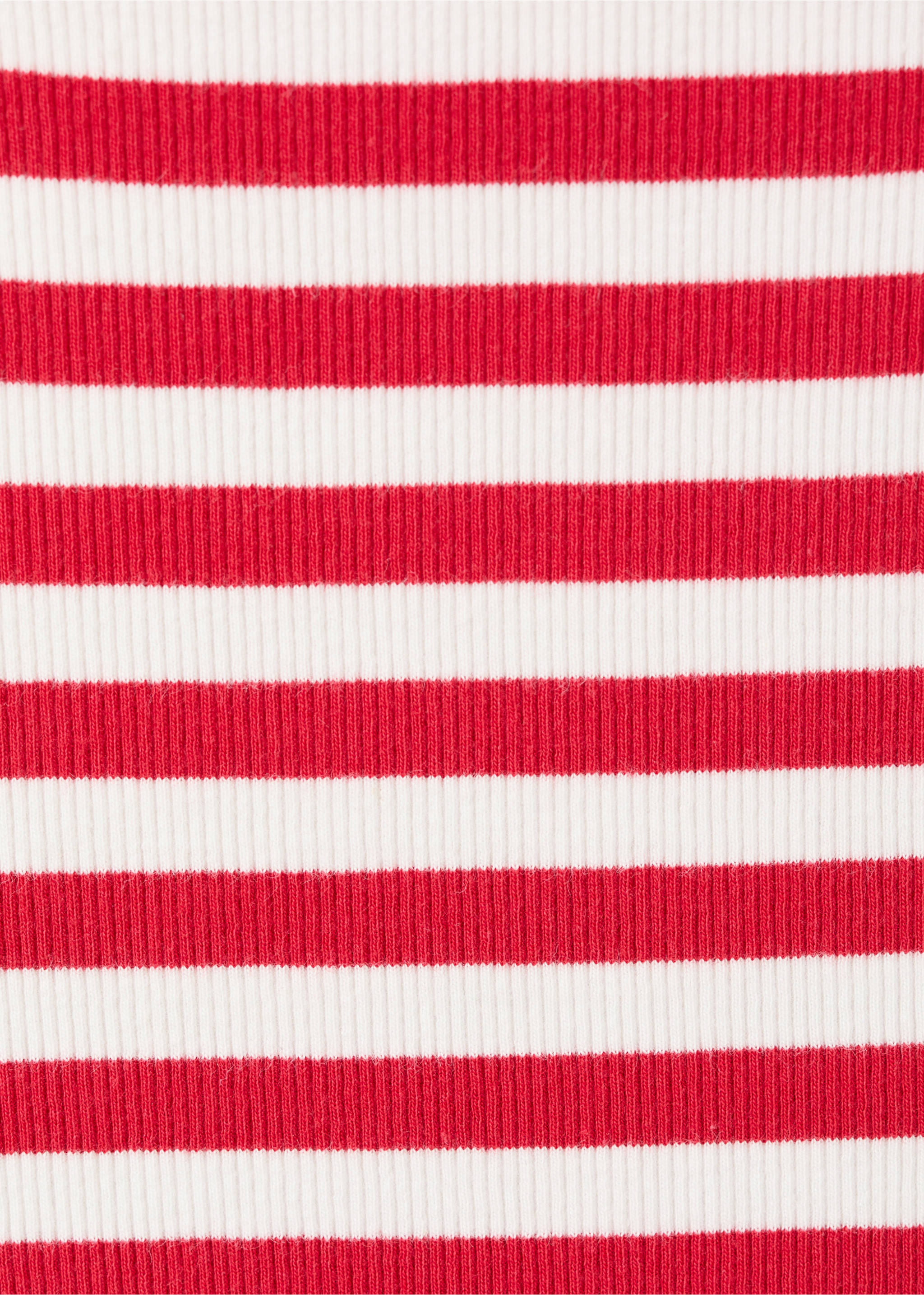 Striped rib T-shirt - Details of the article 0, Red. Ref: 27021511-00.