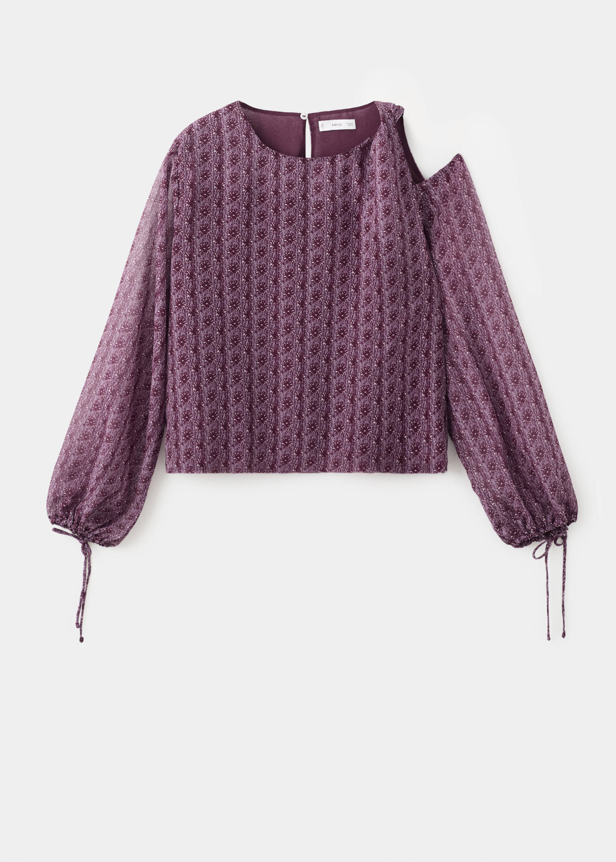 Блузка с принтом и вырезами - Изделие без модели