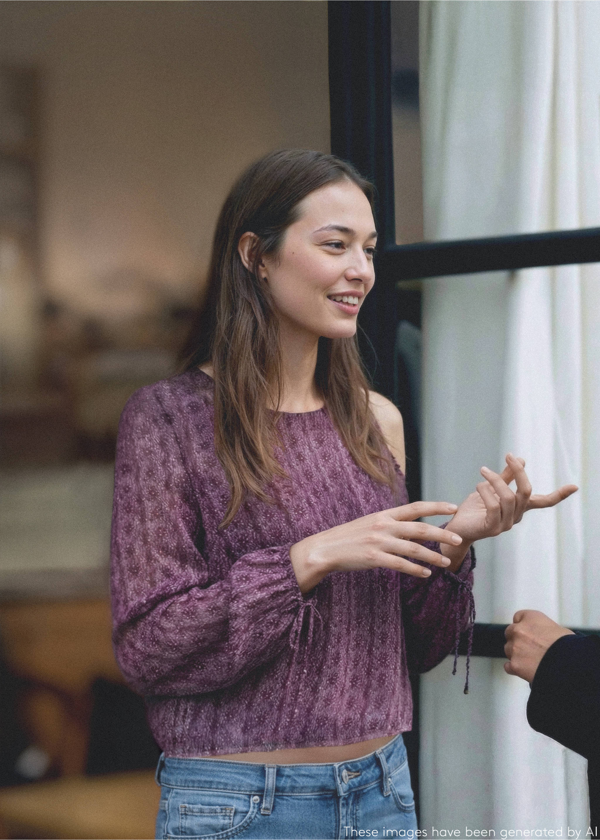 Printed blouse with cut-out - Details of the article 5, Pale Pink. Ref: 27021512-00.