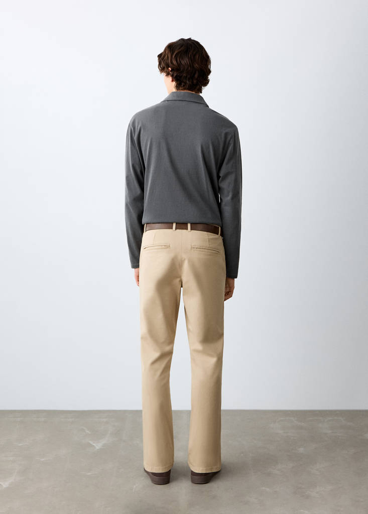 Plain chino trousers — Beige