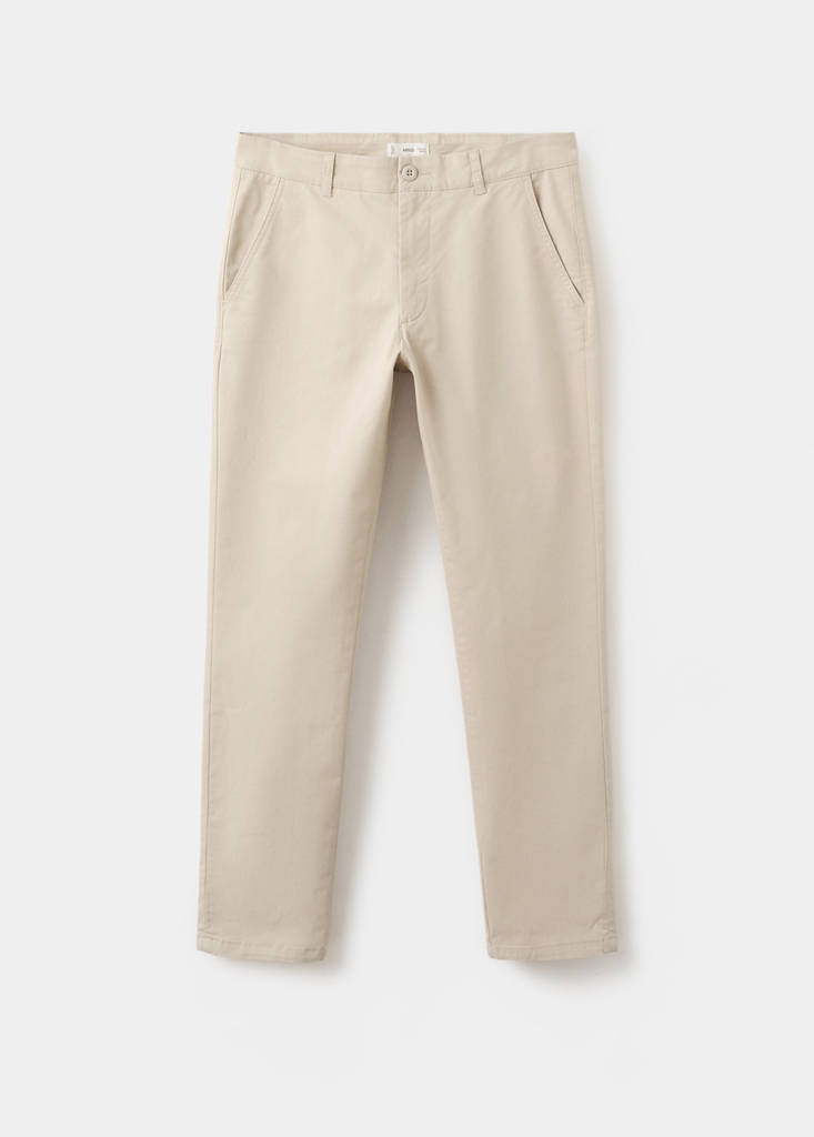 Plain chino trousers — Ice Grey