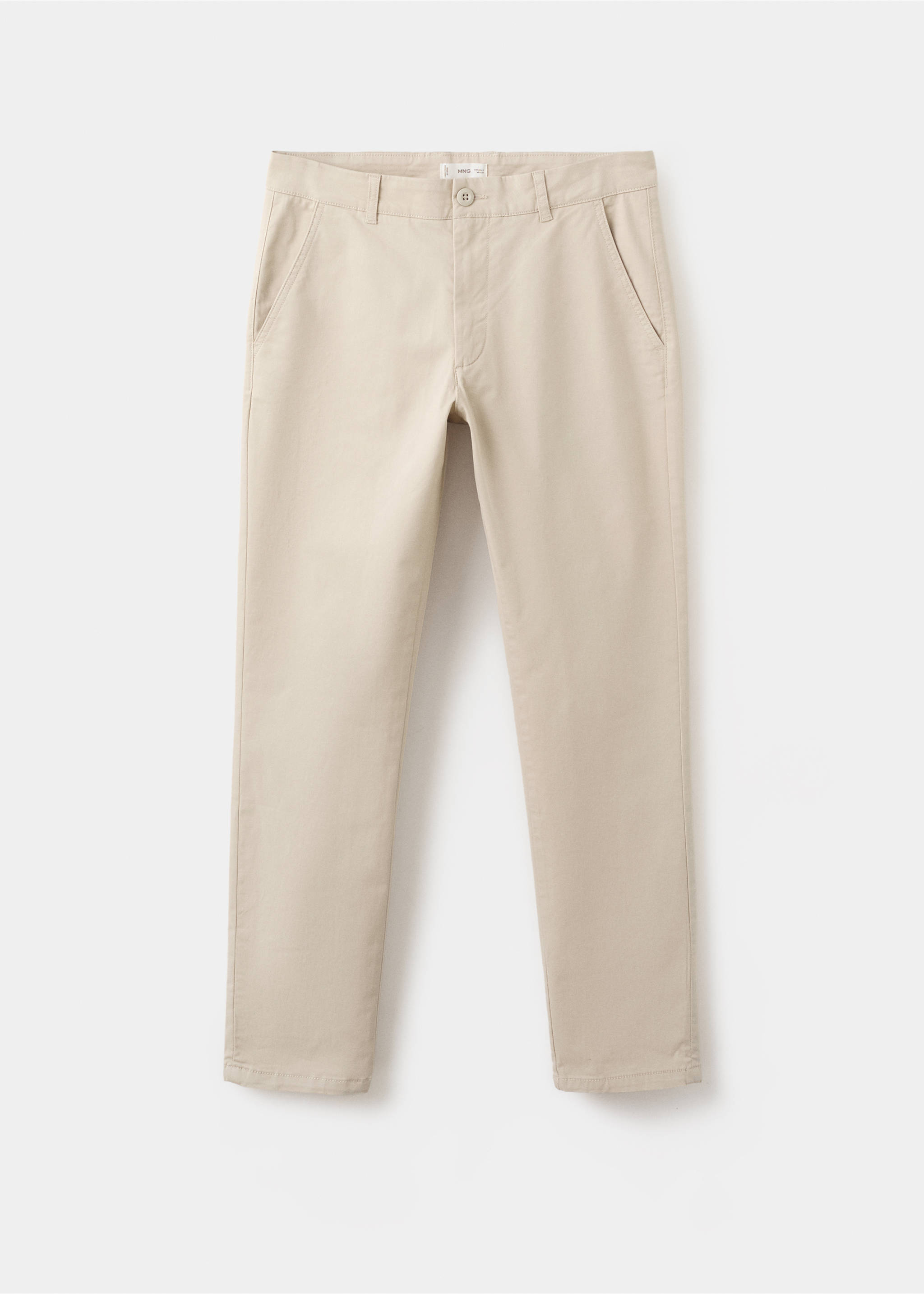 Pantalón chino liso - Artículo sin modelo, Gris hielo. Ref: 27021514-00.