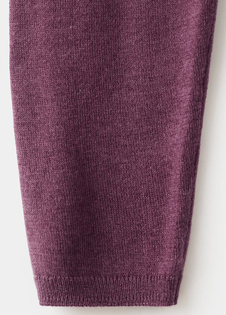 Ruffle  knit cardigan — Purple