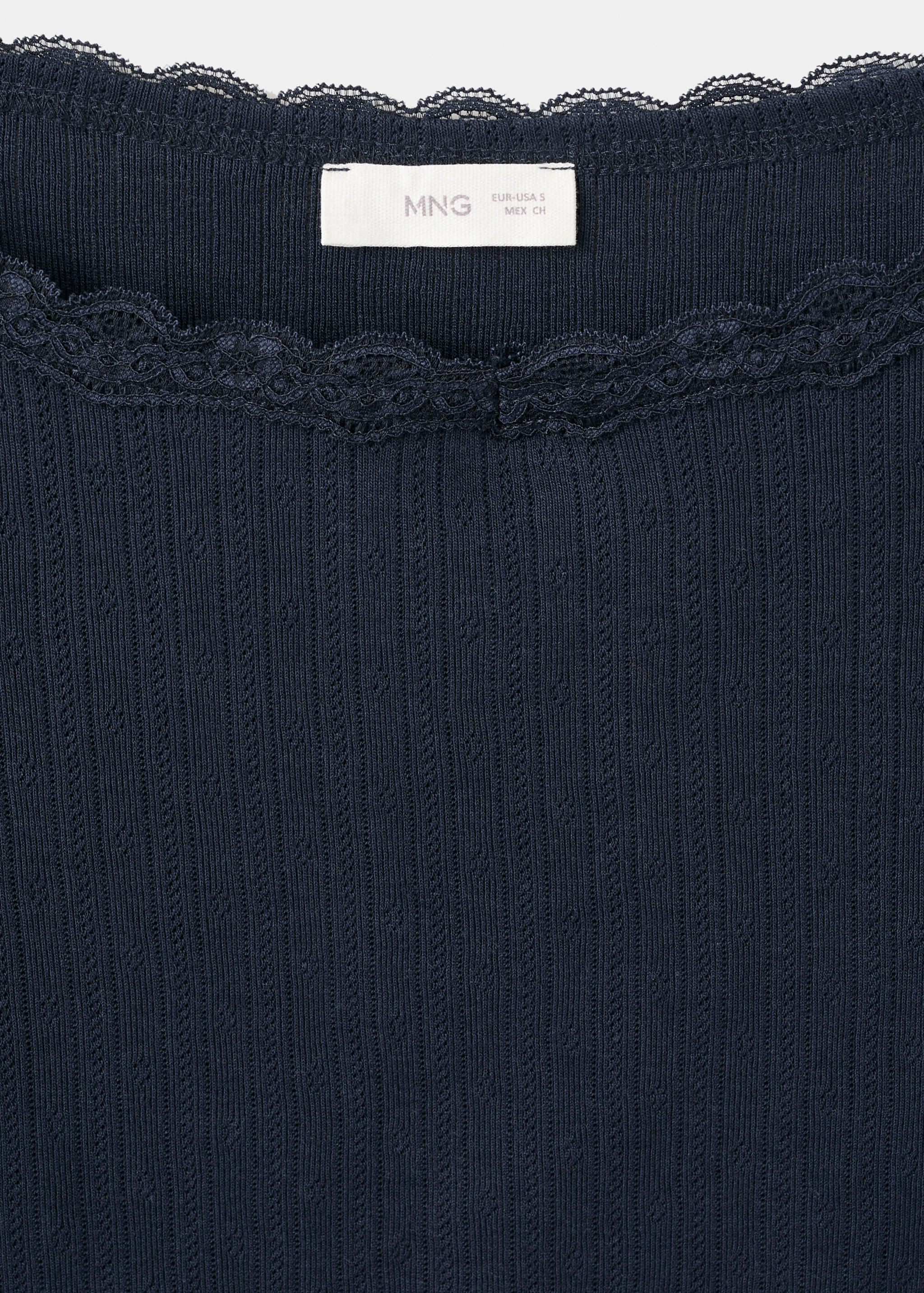 Кружевная футболка с вырезом «лодочка» - Деталь изделия 8