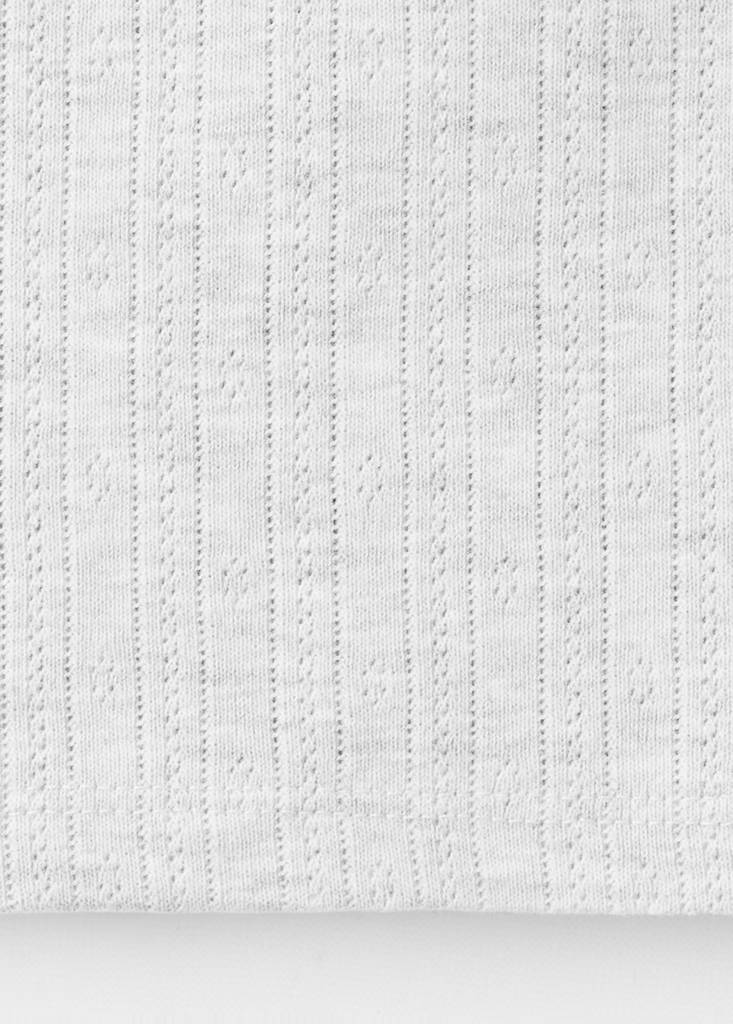 Lace boat-neck t-shirt — Medium Heather Grey